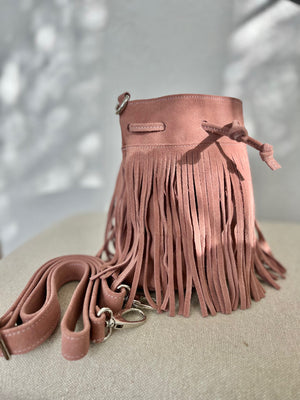 Open image in slideshow, Fringed mini pouch
